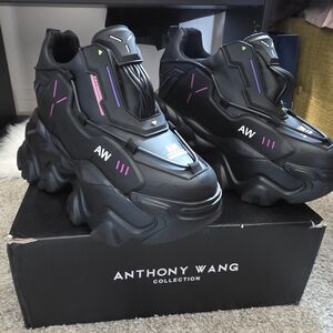 Anthony Wang Pomegranate Black Platforms